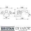 Bristan Regency Basin Mixer with Pop-Up Waste Gold Dimensions